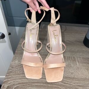 Blush Lulu Heels, Size 8, Never Worn